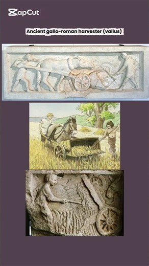 Ancient gallo-roman harvester #archeology #farming #harvester #relief #rome #collecting