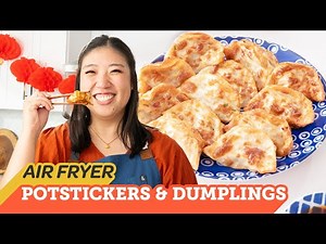 Air Fryer Potstickers + Dumplings from scratch (Lunar New Year Recipe) | Cooking with Cosori