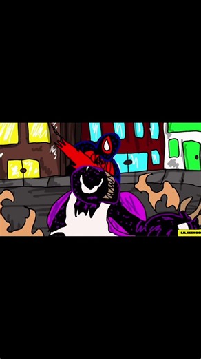 Spiderman vs venom fan animation #animation #fananimation #spiderman #shotrs #milesmorales