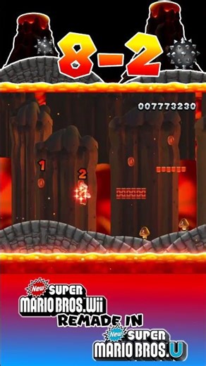 I've remade NSMBWii 8-2 in NSMBU! #shorts #mario #nintendo