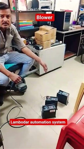 blower cleans the VFD...#vfdrepair #industrialautomation #vfddrive