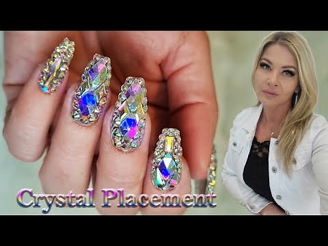 Full bling nails. How to apply crystals on nails that last long time. 💎 Diamond nails.