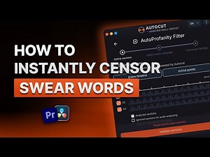 How to automatically censor swear words in Premiere & DaVinci (AutoCut 2025)