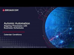 Automic Automation: Aligning Processes with Business Schedules - Calendar Conditions