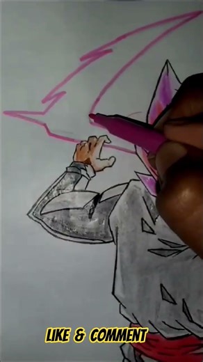 Black Goku Complete Drawing | Dragon Ball Z | #goku #slickgoku #piccolo #vegeta