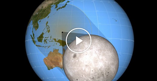 Solar Eclipse: Moon Shades the Pacific