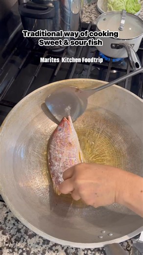 Delicious! The trick on frying a fish so it won’t stick to the pan is to make sure the pan is very hot before you add cooking oil, then make sure you heat up the cooking oil, add a little salt in the oil before dumping in the fish to fry. #holidayseason #lateupload #Christmas #foodies | Marites's Kitchen Food Trip