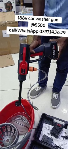 188V Car Washer Gun 🚗💦🔥 Extra power for deep cleaning High pressure washing 💪 Cordless & portable 🔋 Perfect for cars, bikes & home use 🧼 Limited stock 🚨 DM to order 📩 📞 07.97.14.76.79 #fyp #viralproducts #tiktokmademebuyit #sparqliving #carwasher