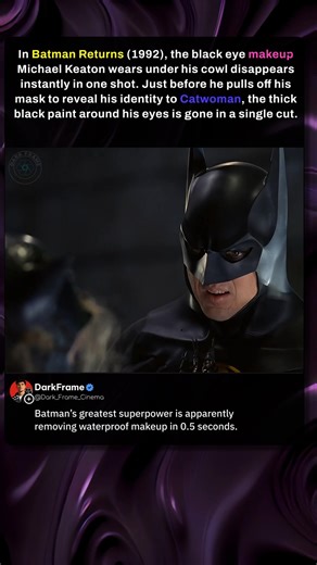 The makeup continuity mistake in Batman Returns #movie #fact