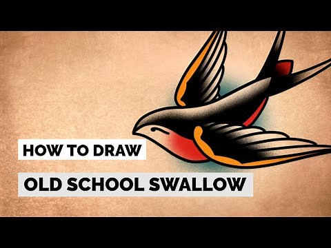 How to Draw a Easy Traditional Swallow | Tattoo Drawing Tutorial