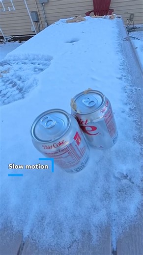 Watch Diet Coke cans explode in the cold. It took nearly three hours, but these Diet Coke cans eventually lost to the -15°F Wisconsin temperatures. RIP to our Diet Coke friends. | The Post-Crescent (Appleton-Fox Cities, Wisconsin)