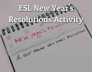 ESL New Year's Resolutions Activity - ESL Kids Games