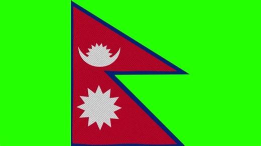Flag, Nepal, Symbol. Free Stock Video