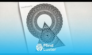 Mind Luster - Learn How to draw triangle mandala art Easy mandala drawing How to draw Mandala for Beginners doodle