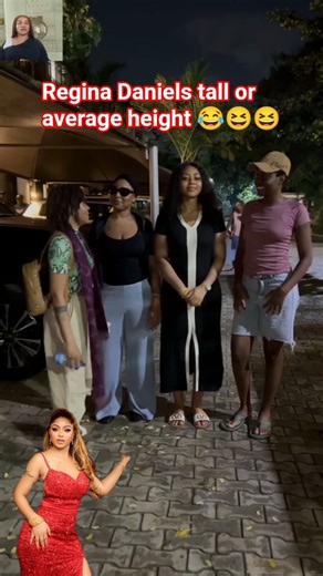 Regina Daniels and her girls measuring their Heights #celebritynews