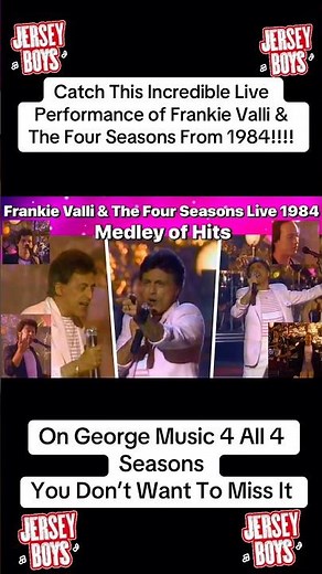 Frankie Valli 4 Seasons Live 1984 #music #musician #singer #jerseyboys #concert #4seasons #shorts