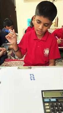 Master Maths Mind Abacus Academy # Visualise Table Task 29