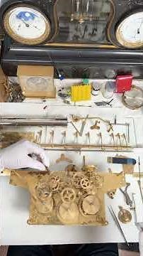 Assembling 1917 Colonial 9 Tubular Grandfather Clock Movement