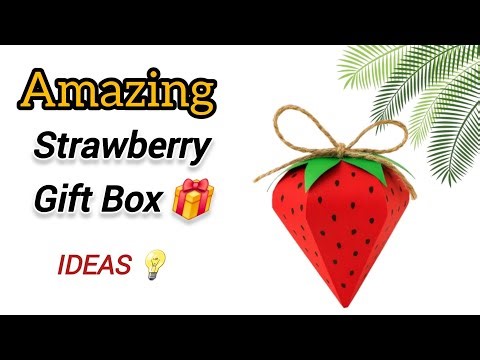 DIY Strawberry Gift Box | Origami Craft Idea|How to Make a Strawberry Gift Pack at Home|Unique craft