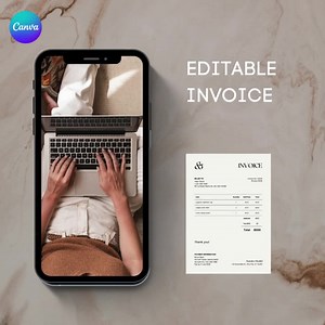 Invoice Template - Minimalist Business Invoice, Small Business Template, Modern Boho Client Invoice, Editable Template, Fashion Invoice - Etsy UK