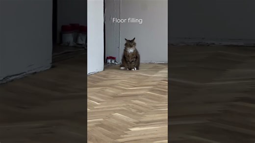 Stunning floor transformation: Injected resin revives old hardwood! #FloorRestoration