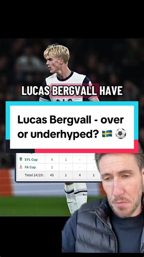 Love the lad and I’m sure he’ll find some rhythm again in the side soon! ⚽️🤍 🇸🇪 #lucasbergvall #tottenhamhotspur #footballfans #spursfans #premierleague
