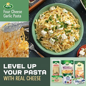 Level up your cooking and #FeedYourGreatness with mouthwatering new recipes made with real cheese! Five new pasta recipes coming real soon! | Arla
