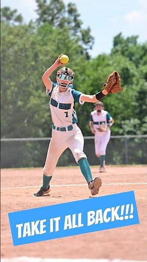 💥 Slow Motion Softball Pitch from 3B Side #shorts