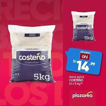 ¡Prepara un arroz graneadito en tus comidas! Llévate Arroz COSTEÑO Extra bl x 5 kg a S/ 15.99