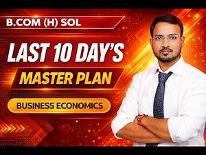 business economics 10 days study plan II how to study in 10 days II bcom final year last year exam