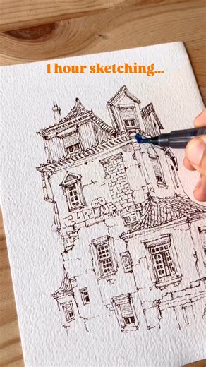 1 hour sketching 🏚 #illustration #artwork #desenho #painting #pintura | Francis.co