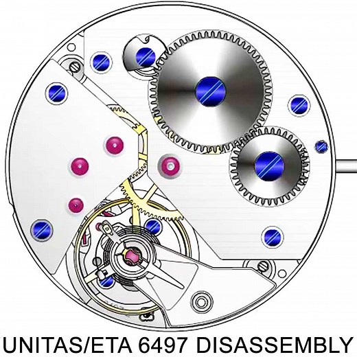 ETA Unitas Caliber 6497 Assembly/Disassembly Watch Movement