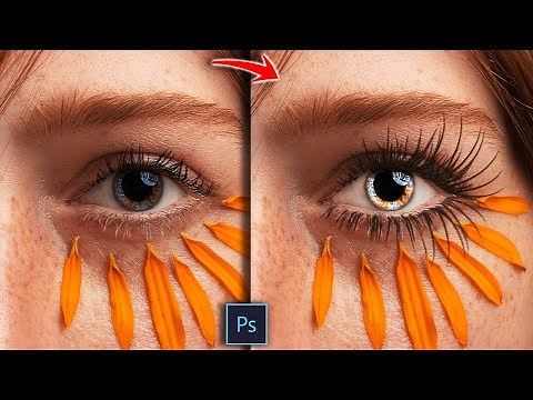 How To Add Eyelashes In Photoshop (2 Min)
