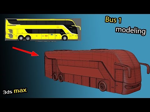 bus modeling in 3dsmax lowpoly