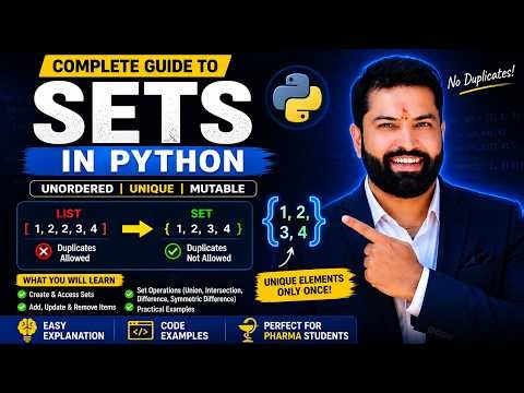 Python Sets Explained in One Video | Set Methods, Operations & Venn Diagram