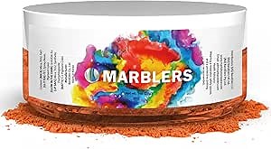 MARBLERS Orange Mica Powder [Dry Orange] 1oz (28g) | Cosmetic Grade | Epoxy Resin Pigment | Dye | Non-Toxic, Vegan, Cruelty-Free | Lip Gloss, Nails, Body Butter | Bath Bomb, Candle & Soap Making