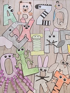 Zoo Animal Alphabet Craft: Letter Friends Printable (PDF Pattern) - Etsy