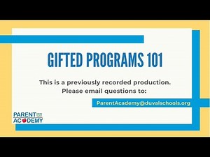 Gifted programs 101