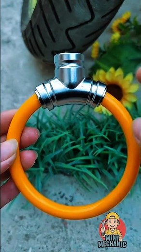 Unbreakable Chain Lock for Bikes! 🔒#BikeLock #AntiTheft #Gadgets #motorcycle #smartlock #shorts #diy