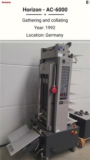 🚨 For Sale: Horizon AC-6000 Collator @Machinedalal