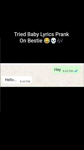 Tried “baby” lyrics on my bestie… and now I regret 😭 🎶✨ #baby #justinbieber #lyrics #funny #song