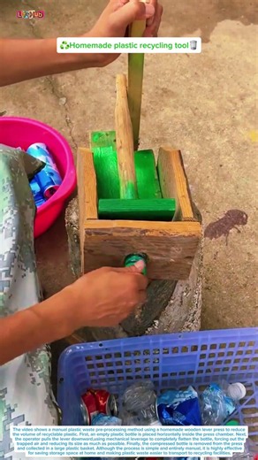 ♻️This Simple Wooden Press Makes Plastic Bottles Almost Disappear🛠
