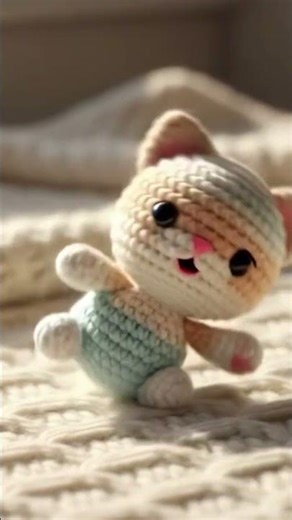 Realistic Crochet Cat | Handmade Yarn Kitty Photo