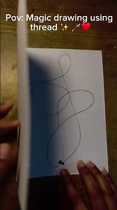 Magic drawing using thread ✨ 🪄♥️#drawing#shorts#trending#magic#art