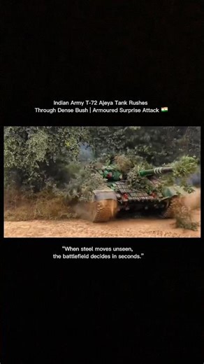 Indian Army T-72 Tank Explodes Through Bushes #youtubeshorts #indianarmy #army #indian #tank #vlog