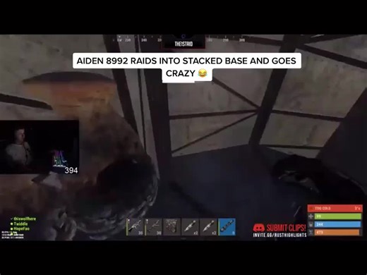 Aiden 8992 Rust Game Highlights: Raiding Stacked Base