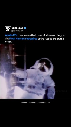1972 Apollo 17’s Lunar Module Challenger touched down in Taurus–Littrow. #Apollo17 #MoonLanding