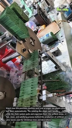 High-Speed Plastic Pine Leaf Sorting & Arranging Machine!