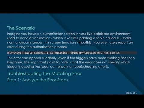 Understanding the Oracle Mutating Error: How to Identify the Problematic Trigger