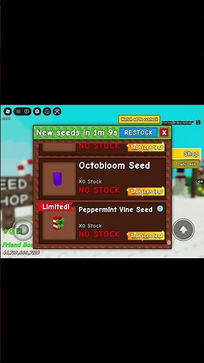 NEW PepperMint Vine Seed! Roblox Grow A Garden!